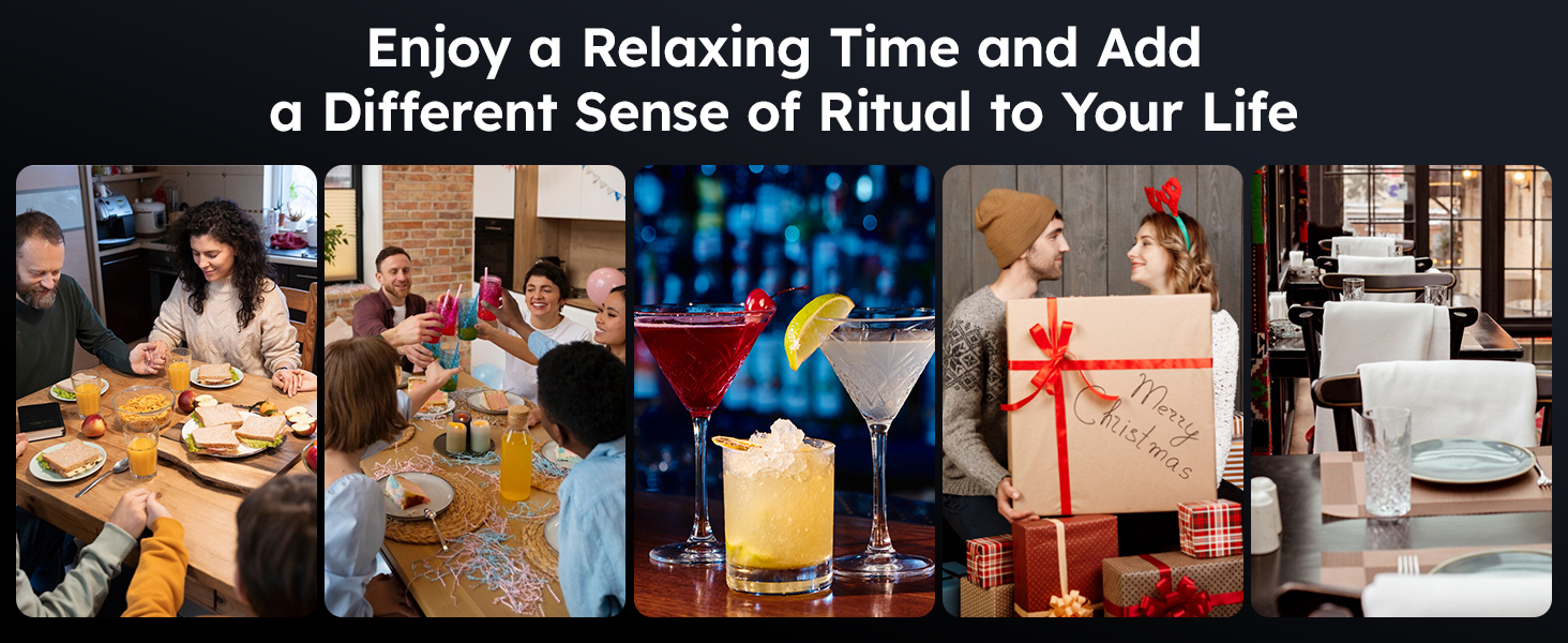 Mojgar Pro 3L Slush Machine enhances family gatherings, parties, bars, holidays, and dining experiences. Create refreshing slushies, margaritas, and cocktails to add a sense of ritual and enjoyment to any special moment. Ideal for home and commercial use.